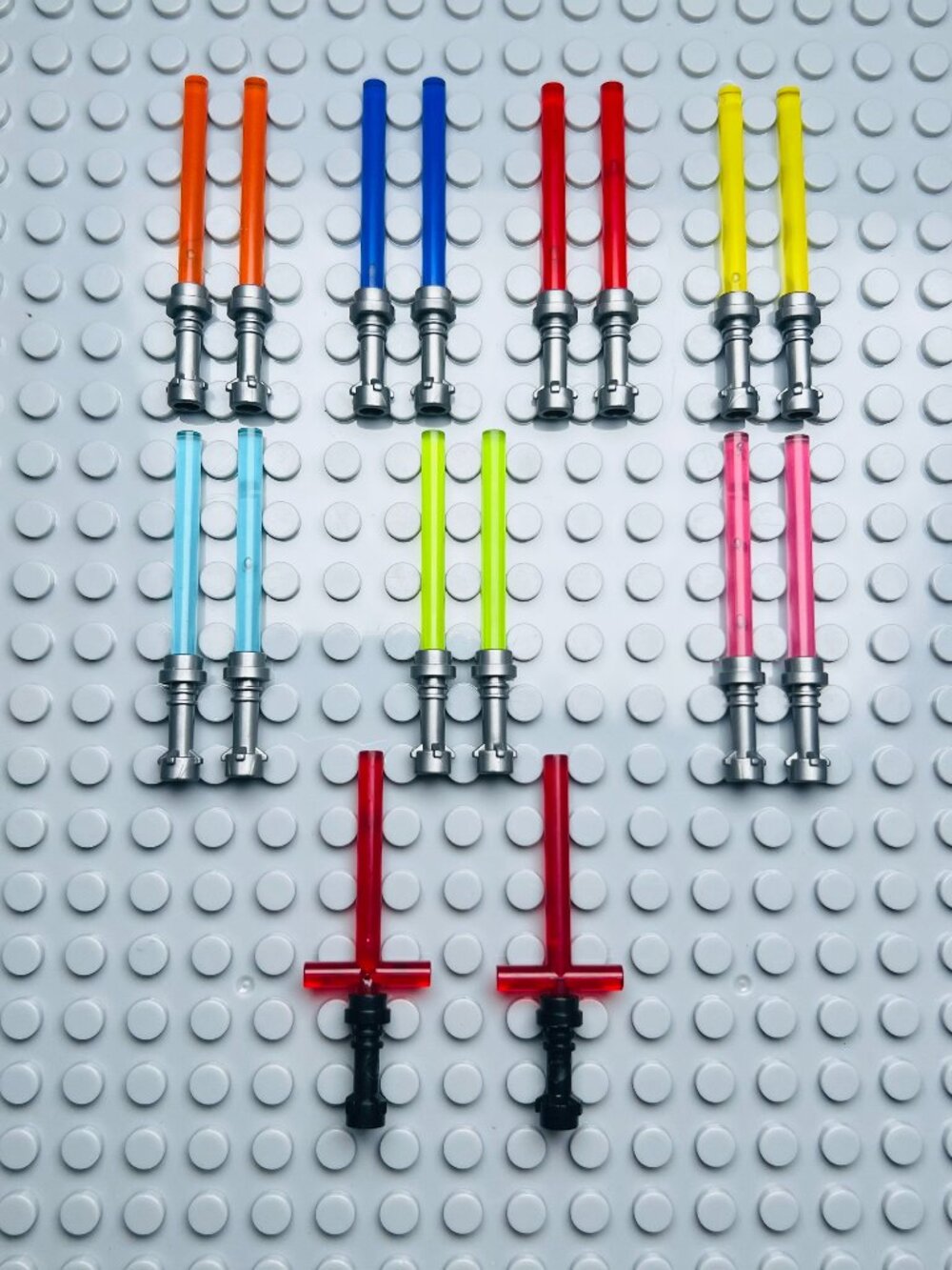 16-Pack Custom Multicolor Lightsaber Accessories Compatible with MiniFigure